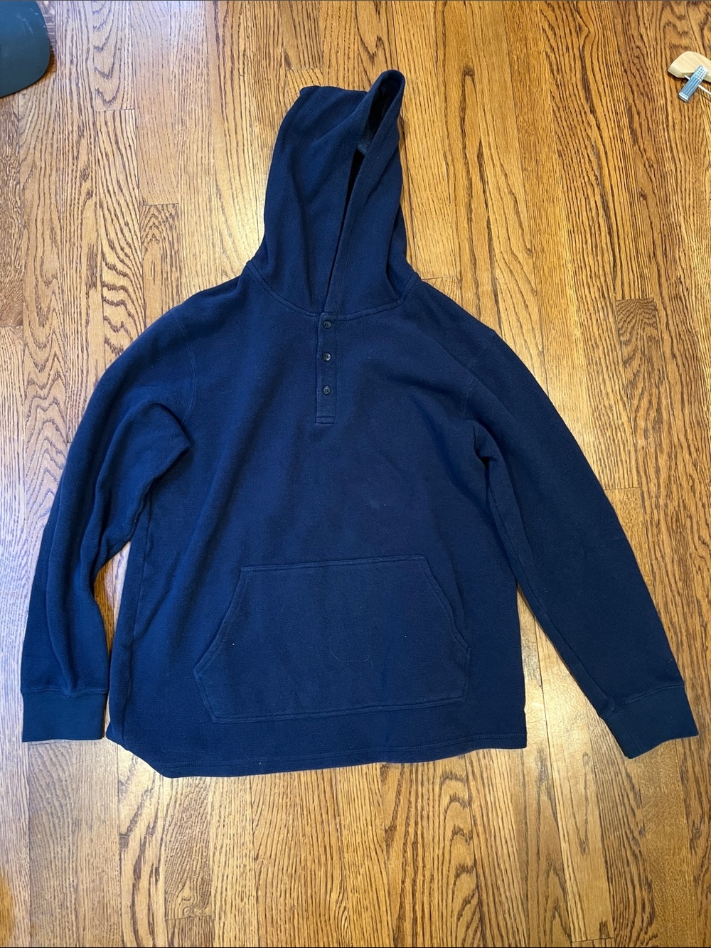 O'Neill Navy Hooded Henley Pullover